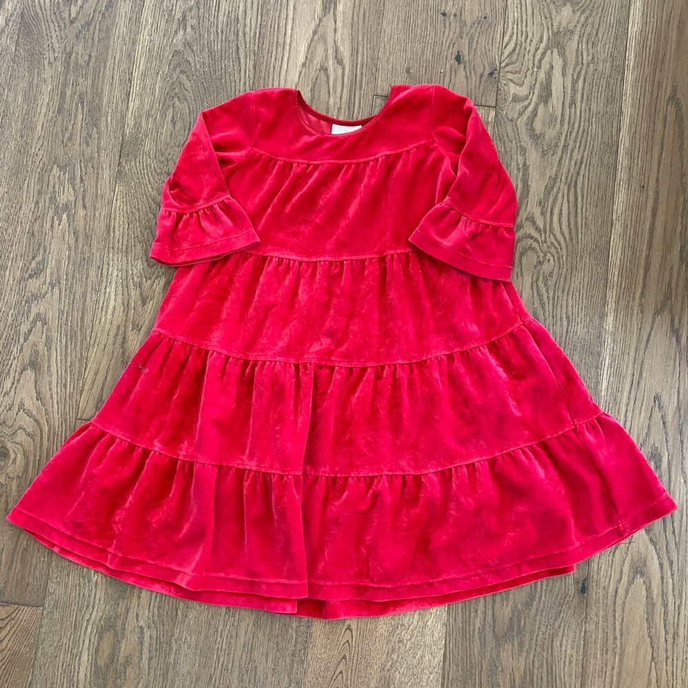NWOT-Hanna Andersson Girl’s Love to Twirl Velour Dress